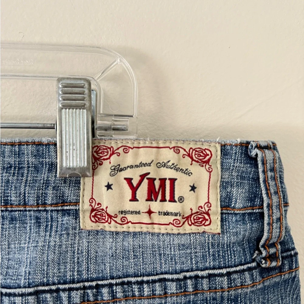 Vintage Y2K Plus Size YMI Light Blue Denim Low Rise Mini Skirt Womens Size 20 - Picture 4 of 12